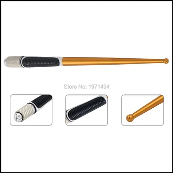 

Luxery 50pcs Microblading Permanent Makeup Tattoo Pen For Eyebrow lip eye-line with 10pcs 14pins PCD blades micro needles