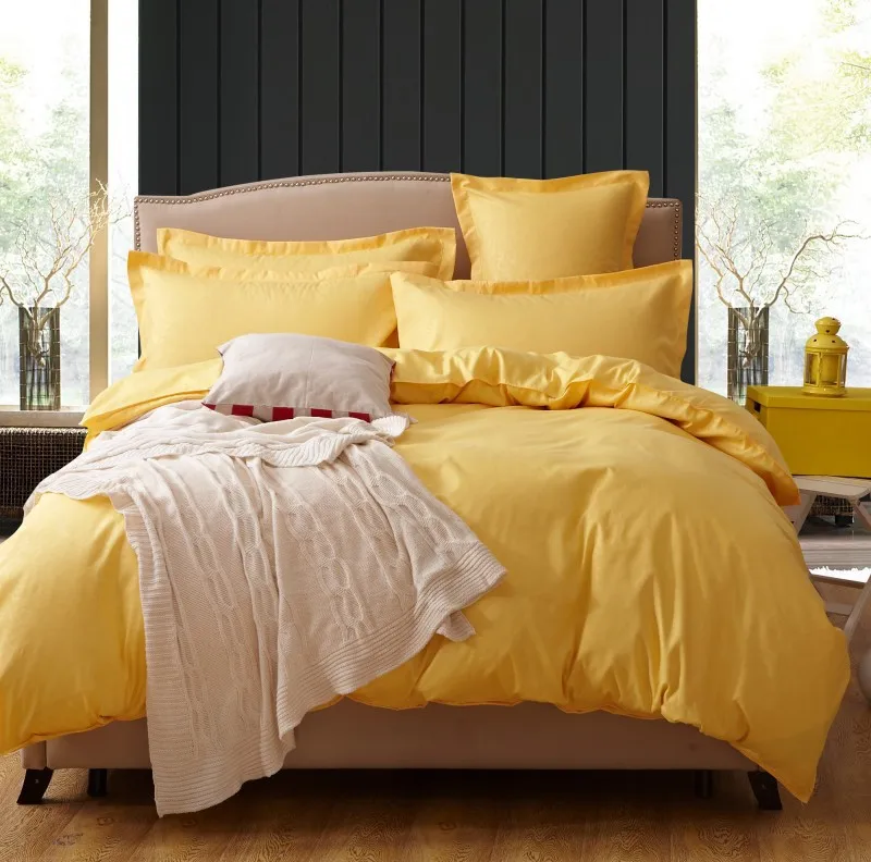 4PCS full size cheap bedding sets luxury comforter sets yellow bedding bedding catalogs best ...