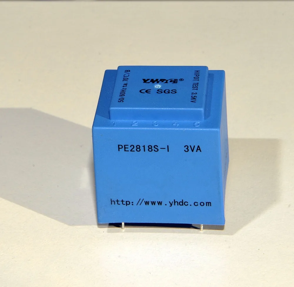 

PE2818S-I Power 3VA 230V/9V Expory resign encapsulated safety isolating transformer PCB Welding power transformer