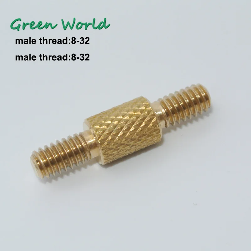 

Green World 1pc/lot Solid Brass Conversion Adapter,both Male Thread 8-32