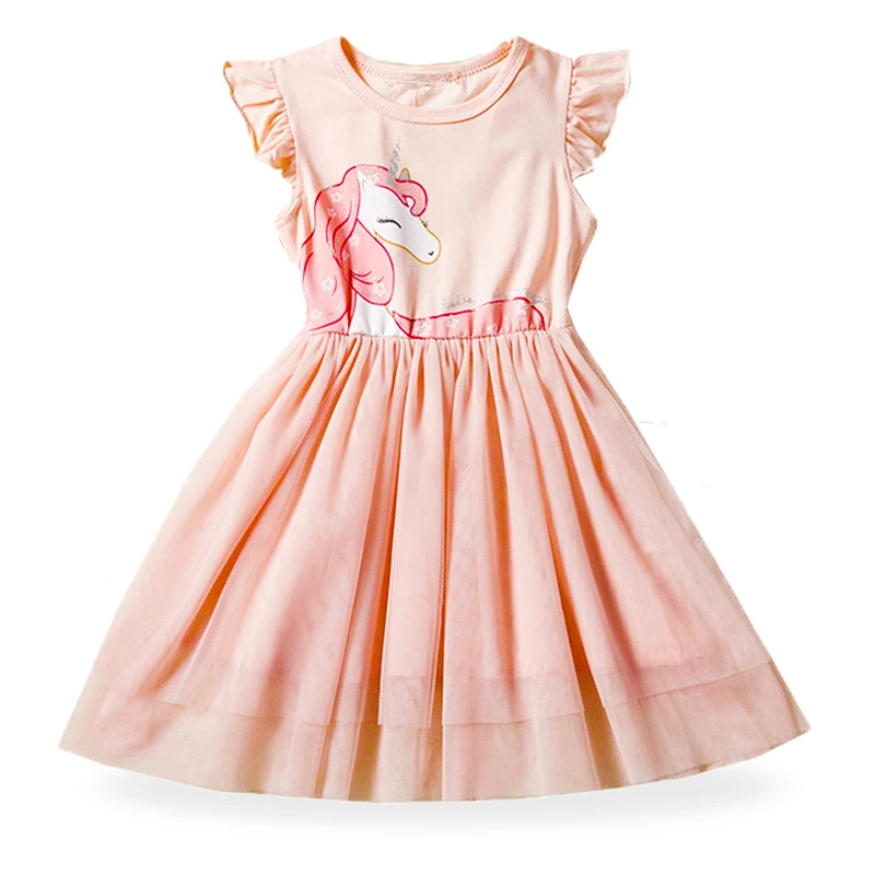 Милое платье для маленьких девочек; платье принцессы с рисунком единорога для девочек; детская одежда для малышей; одежда для крещения и дня рождения; Vestido De Bebes