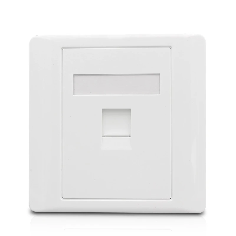 Фото Лицевая панель женская/Женская CAT6 RJ45 LAN 86x86 мм 1 порт 2 банды интернет-разъем №3