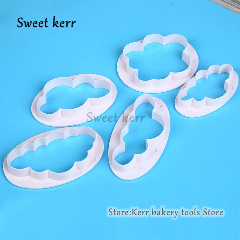 5 pieces Clouds shape cutting die Biscuits molds Cake decoration tools sweet kerr | Дом и сад