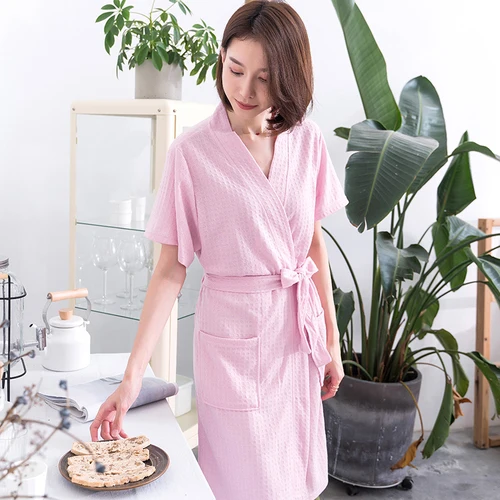 Robes Women Short Sleeve Summer New Home Soft Simple Daily Korean Style Womens Clothing High Quality Fashion Loose Leisure Chic - Цвет: 9317-7