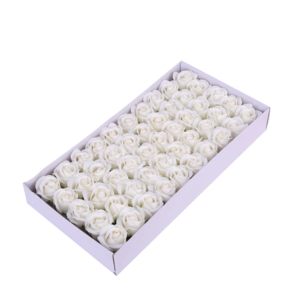 50PCS Three Layer DIY Simulation Rose Soap Flower Romantic Crafts Handmade Wedding Home Petal No Base Ornaments Decoration | Дом и сад