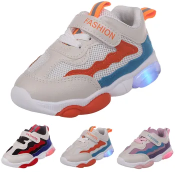 

Children Girls Boys Spring Boys Girls Fashion Sneakers Baby/Toddler LED Luminous Breathable Mesh Casual Baby Shoes Sneakers #5