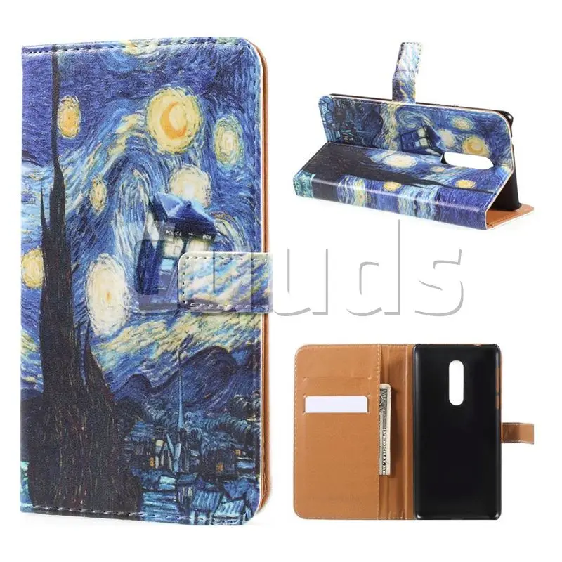 Lighthouse Painting Leather Wallet Case for Xiaomi Redmi Note 4X