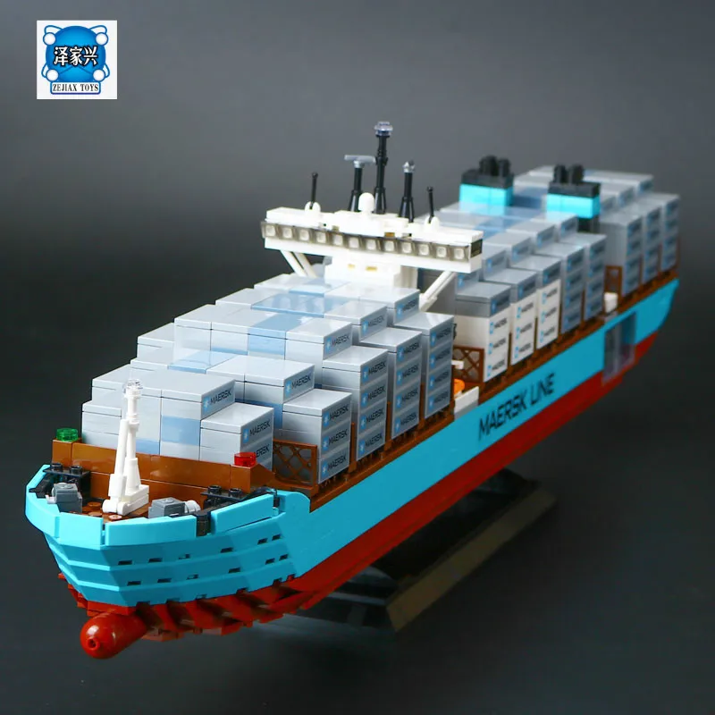 1518Pcs DIY Technic Series The Maersk Cargo Container Ship Set Lepins