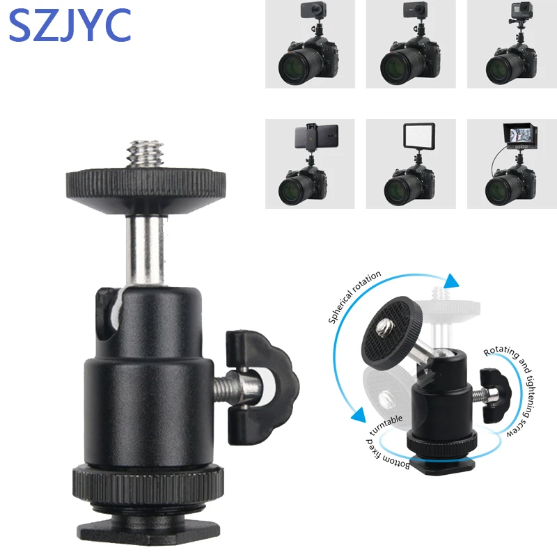 

Universal Hot Shoe Adapter Cradle Ball Head with Lock for Camera Tripod LED Light Flash Bracket Holder Mount Hot