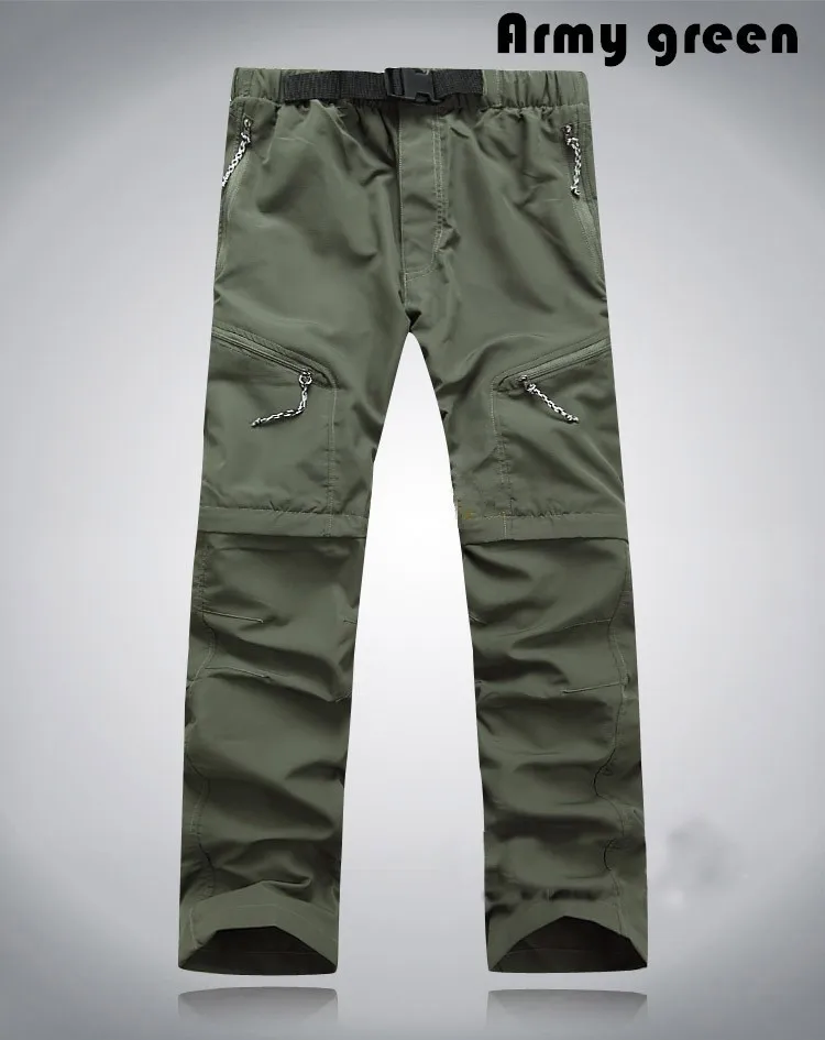 Летние мужские быстросохнущие брюки повседневные дышащие брюки с УФ-защитой удобные брюки - Цвет: army green