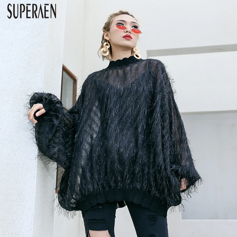SuperAen Shirt Female 2019 Spring New Loose Pluz Size Fashion Women Blouses and Tops Tassel Wild Europe Women Clothing SuperAen Shirt Female 2019 Spring New Loose Pluz Size Fashion Women Blouses and Tops Tassel Wild Europe Women Clothing