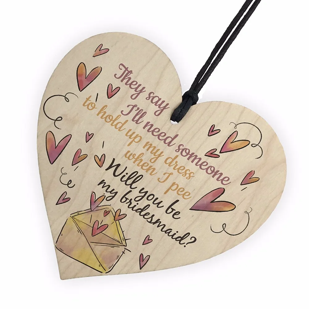 5-Meijiafei-FUNNY-Will-You-Be-My-Bridesmaid-Wooden-Hanging-Heart-Brides-Wedding-Invitation-Keepsake-Gift-Plaque