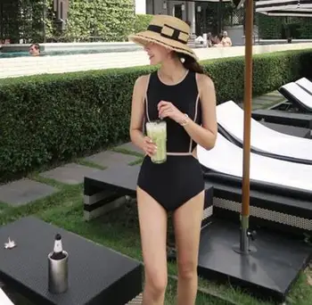 

Sexy Halter One Piece Swimsuit Push Up Bandage Solid Swimwear Bathing Suit female Biquini Monokini One-Piece Swimsuits