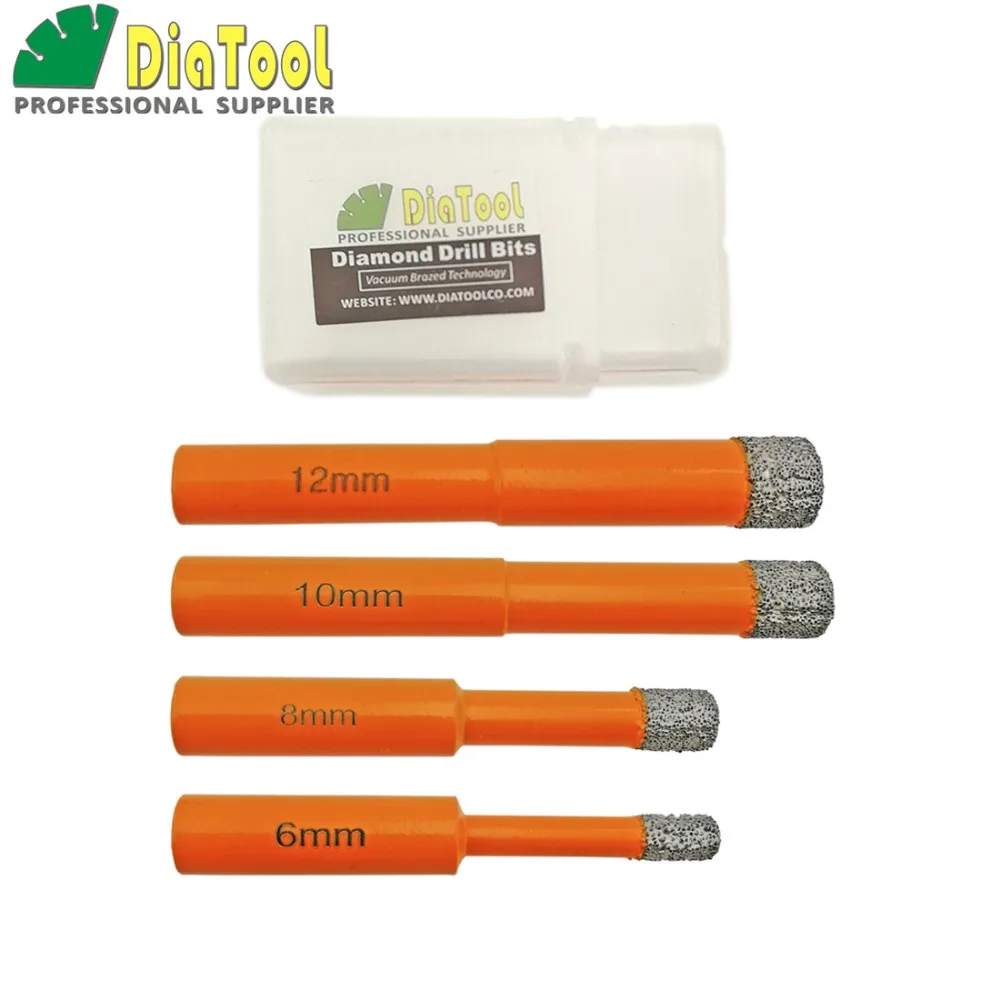 4pk Vacuum brazed diamond drilling core bits, Round Shank, professional quality, Drill bits