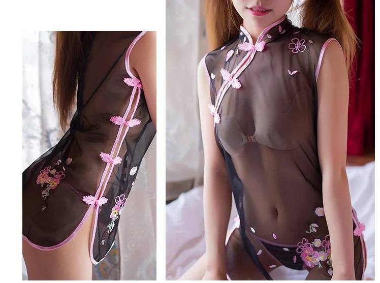 Woman Sexy Lingerie Erotic Cheongsam Costume Plus Size XXL 3XL (22)