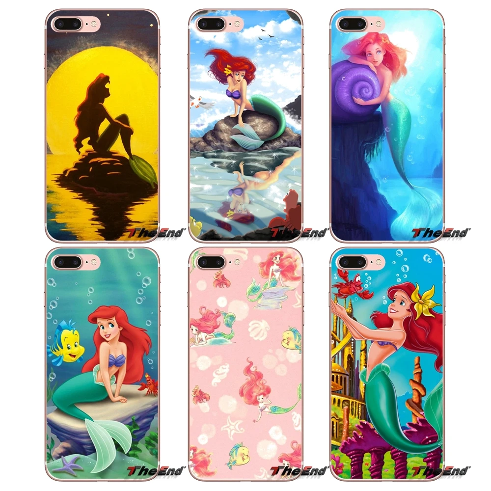 

For Samsung Galaxy Note 3 4 5 Grand Core Prime S3 S4 S5 MINI S6 S7 edge S8 S9 Plus The Little Mermaid Princess Silicone Case