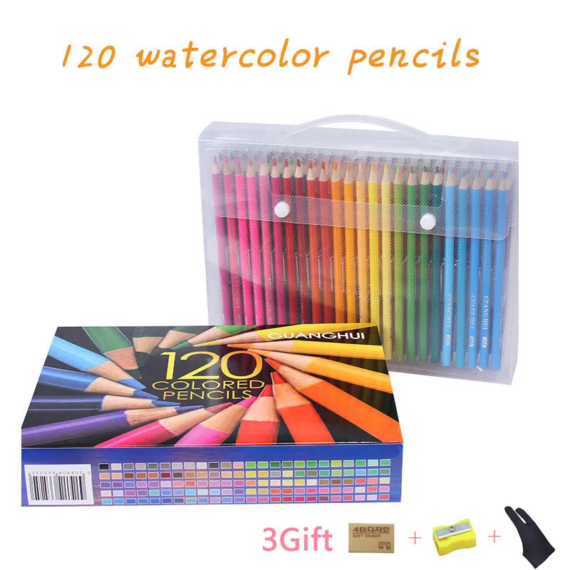 120 Pastel Pencils Soft Watercolor Pencils Wood Coloured Pencils Set