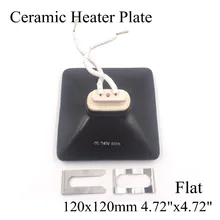 120*120mm Black/White 220V Flat IR Infrared Ceramic Heater Plate Air Heating Board Pad For BGA Station Mould With Metal Clip