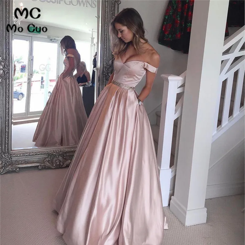 Siaoryne LP034 Off the Shoulder Sexy Buy Long Prom Dress New online with beading belt32