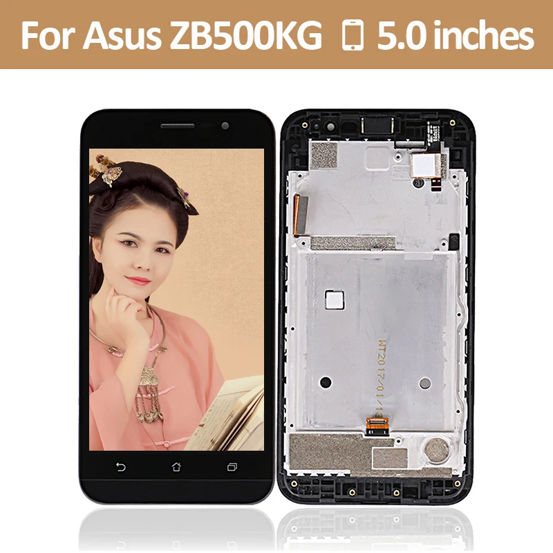 Для Asus Zenfone Go 5 Lite ZB500KG ЖК дисплей с сенсорным экраном дигитайзер сборка lcd рамкой