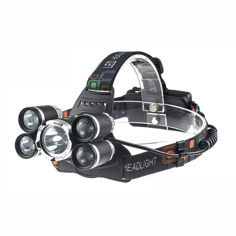 16000LM Led Fishing Light Headlamp 5leds XM-L T6 Cree Led Head Lamp Waterproof 18650 Rechargeable Battery Flashlight Torch Light (5)