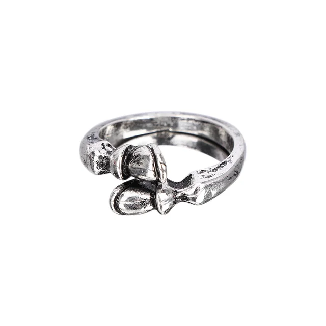 fashion vintage horseshoe resizable ring