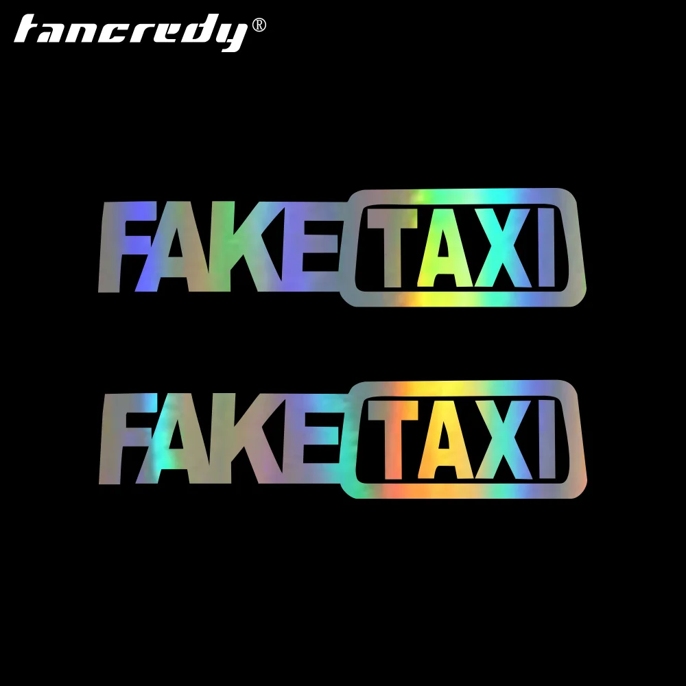 1PC FAKE TAXI Car Styling Sticker Auto Funny Vinyl FakeTaxi Window Bumper Trim