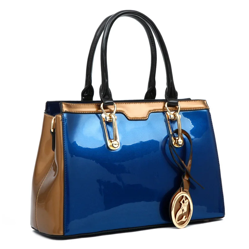 

2017 Fashion Women Patent Leather Handbags Shoulder High Quality Famous Designer Brand Ladies Bags Bolsa Feminina Women's Bags