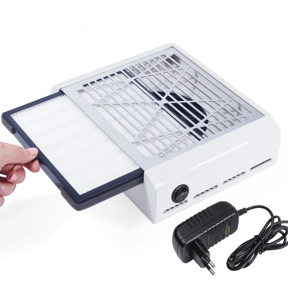 

40W New Strong Power Nail Dust Collector Nail Fan Art Salon Suction Dust Collector Machine Vacuum Cleaner Fan