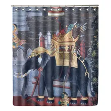 WONZOM Elephant Animal Shower Curtain Waterproof Butterfly Bathroom Curtain Modern Bath Curtain With 12 Hooks Peacock Home Decor