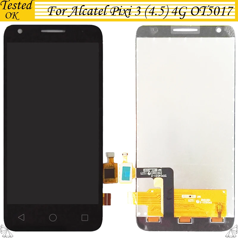 

Black Color For Alcatel One Touch OT5017 5017 5017E 5017A 5017B LCD Display With Touch Screen Digitizer Assembly Replacement
