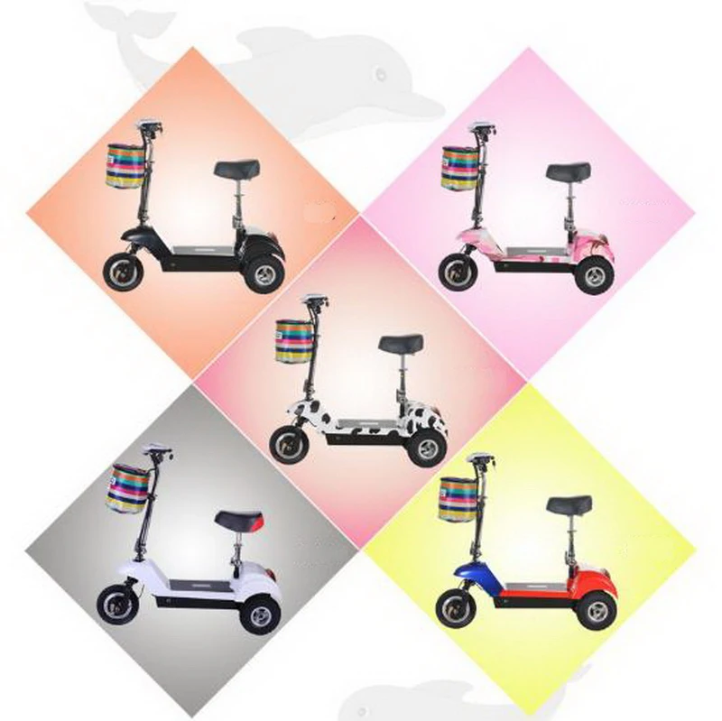 Discount 261005/Adult mini folding electric scooter / ladies battery car / two wheel scooter/Anti-skid handle/Mini electric car / 22