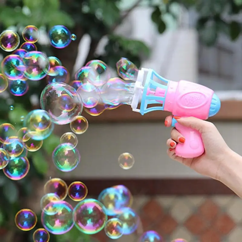 Дети ABS Электрический Автоматической дует машина с пузырями открытый игрушки для детей безопасный нетоксичный пузырь летом игры