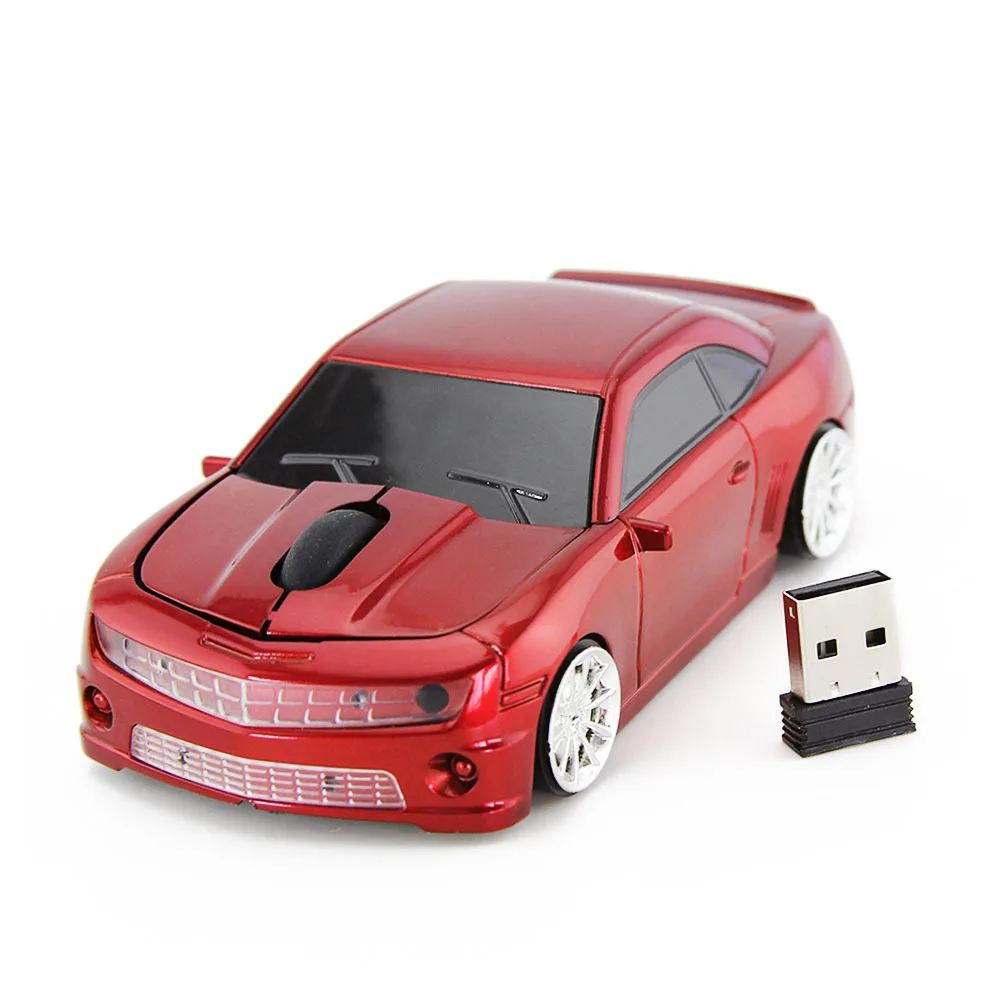 CHYI USB Беспроводная оптическая мышь для геймера 3D классная Спортивная Автомобильная мышь Sem Fio 16000PDI компьютерные мыши с ковриком для Мыши для ПК и ноутбука - Цвет: Only Red Mouse