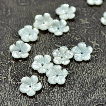 

10mm New Fashion Hand Carved Natural MOP Shell Flower Beads Drilled Spacer Beads Wholesale