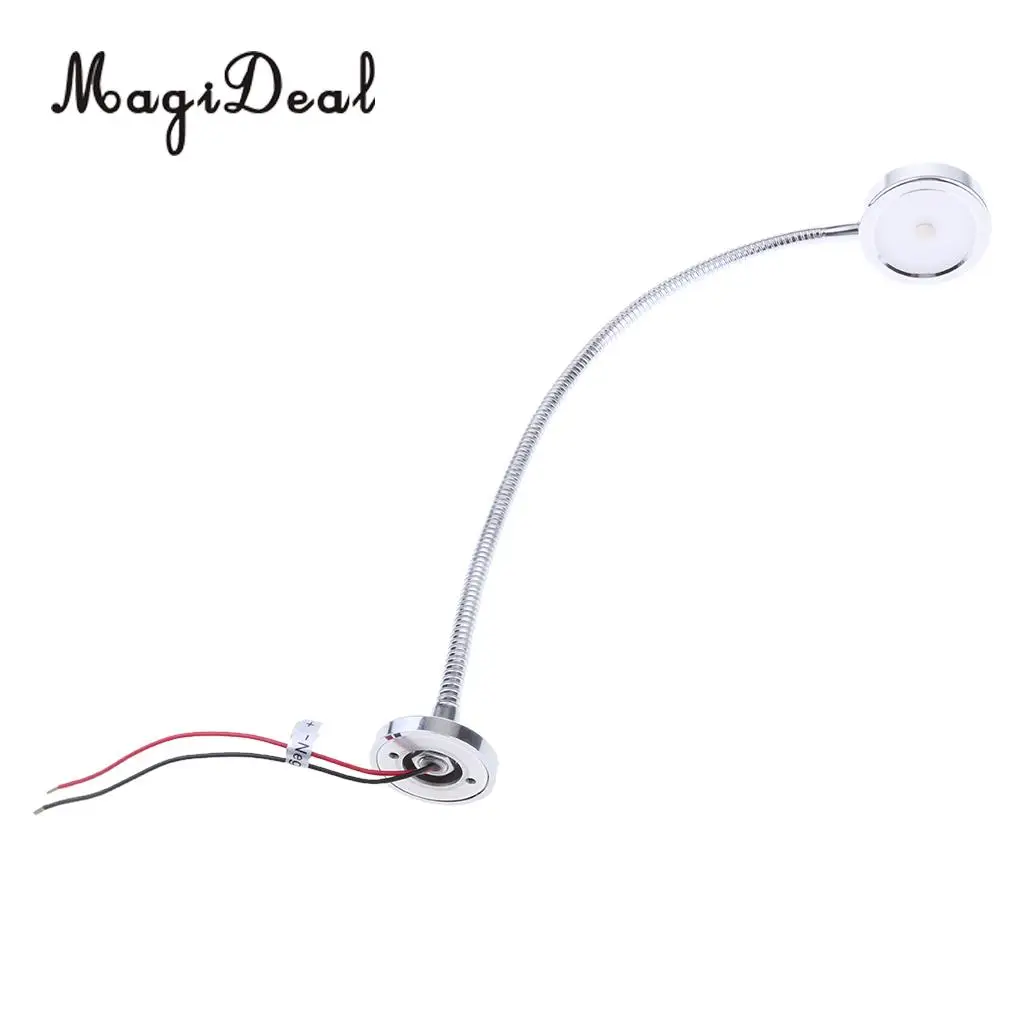 MagiDeal Waterproof 12V Interior LED Reading Light Touchable Switch Lamp Rotated Marine Boat RV Yacht Replacement Accessories
