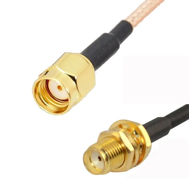 RP SMA Male to SMA Female Connector RF Adapter WiFi Wireless Antenna Extension Cable Shielded