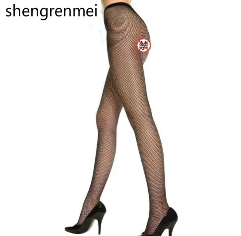Женские сетчатые колготки shengenmei из нейлона в сеточку Клубные чулки Прямая