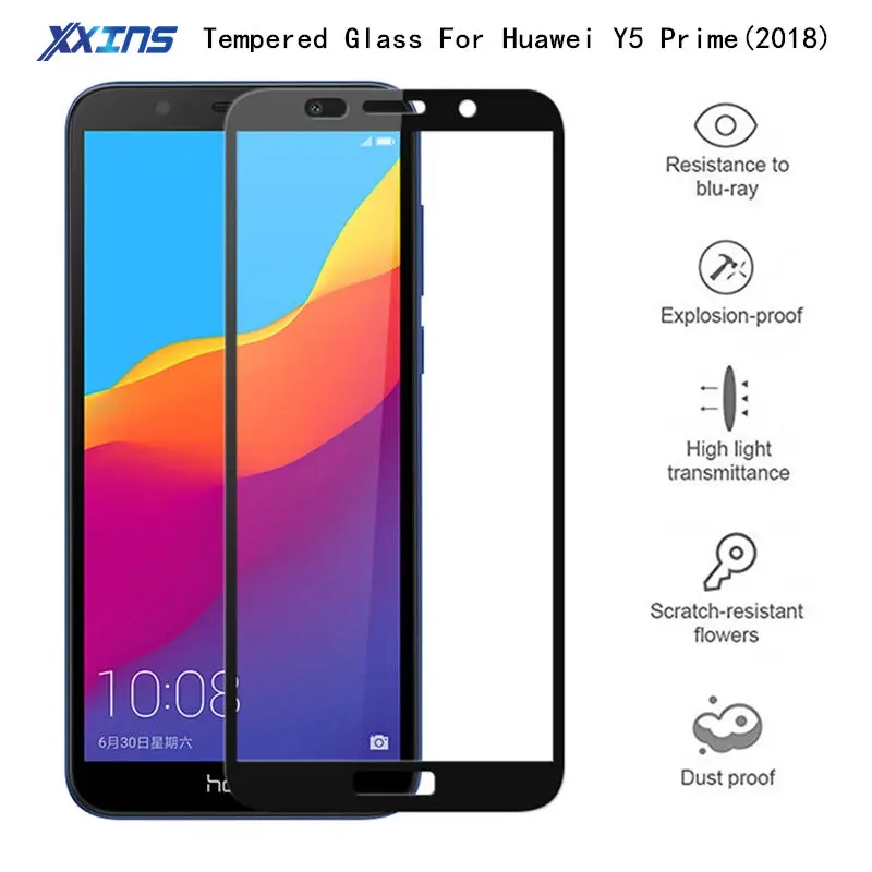 Полное покрытие из закаленного стекла для huawei Y5 Prime Y 5 2018 45 дюймов Защитная пленка