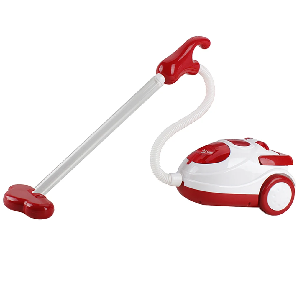 Mini Plastic Home Appliance Room/Kitchen Furniture Kids/Baby Pretend Play Toy Educational - Vacuum Cleaner Red