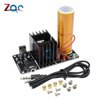 

Mini Music Tesla Coil Plasma Speaker Tesla Arc Generator Resonant Wireless Transmission DC 15V-24V 15W Stereo Assemed Finished