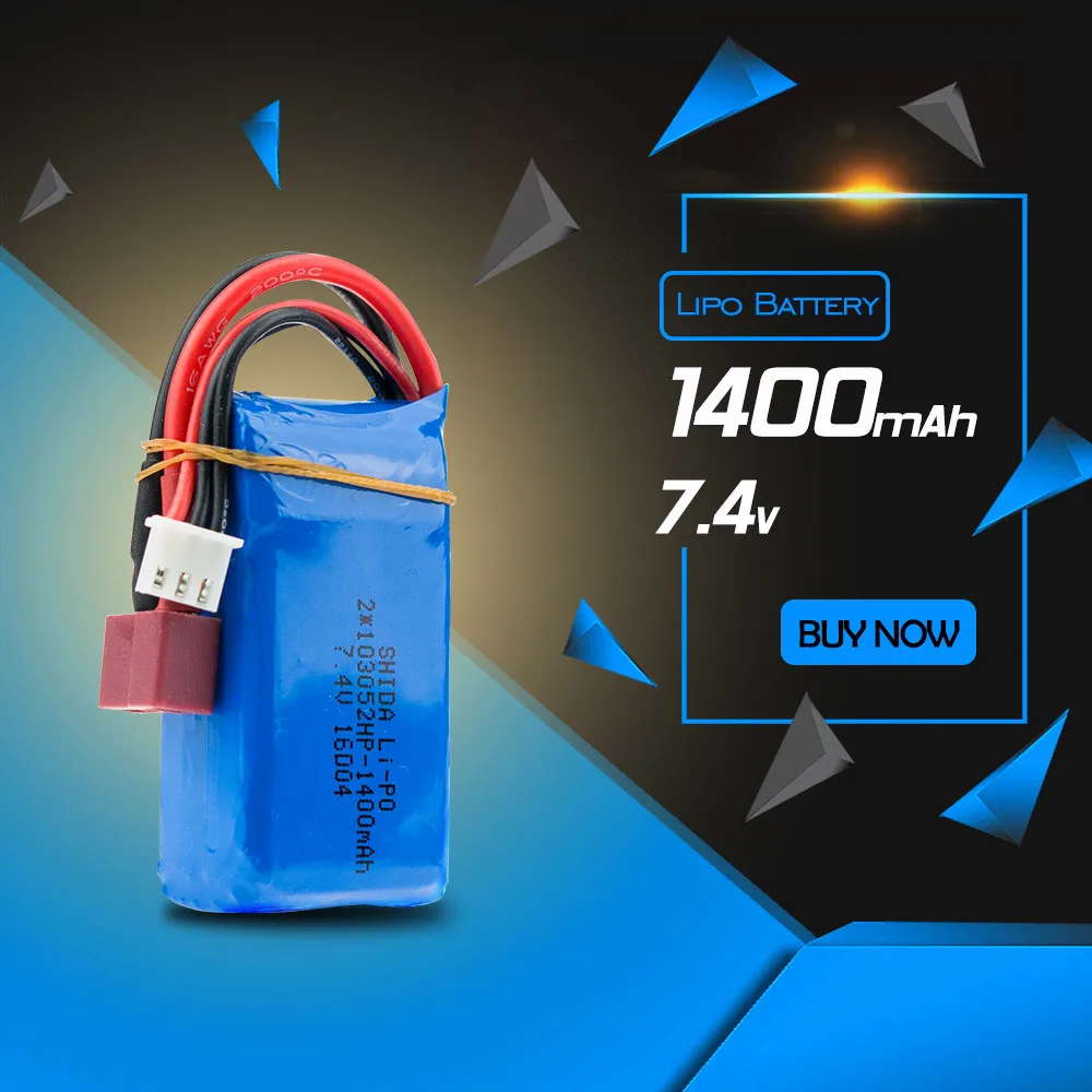 3 шт. 7 4 В 1400 мАч lipo батарея для wltoys A959-b A969-b A979-b RC части автомобиля оптом | Игрушки и