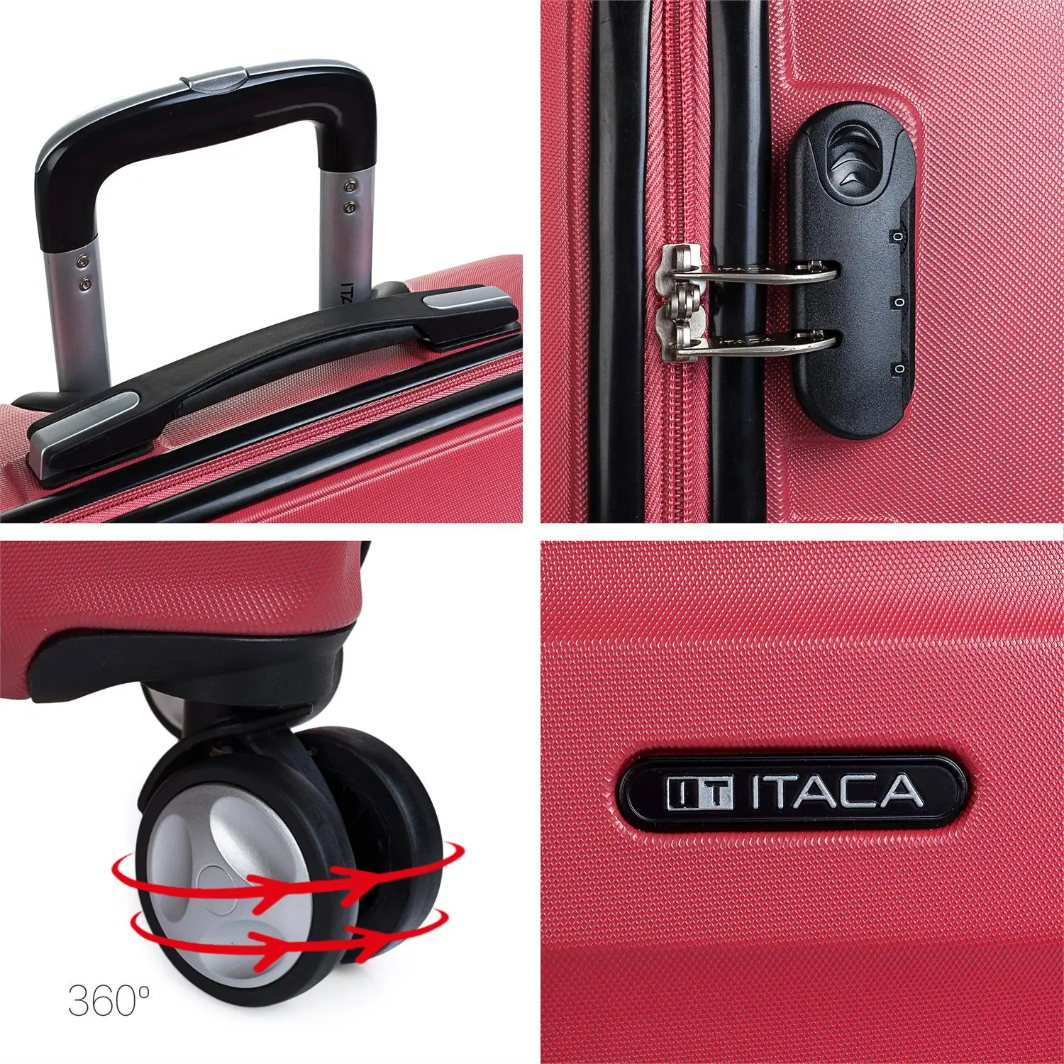 Itaca модель Elbe набор из 2 чемоданов для путешествий жесткие 4 колеса двойные ABS 2 размера T71617