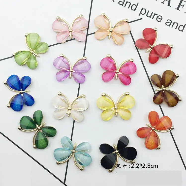 

Colorful Rhinestone Butterfly Diy Hair Accessories Findings Jewelry Making Materiales Handmade Bows Accessories
