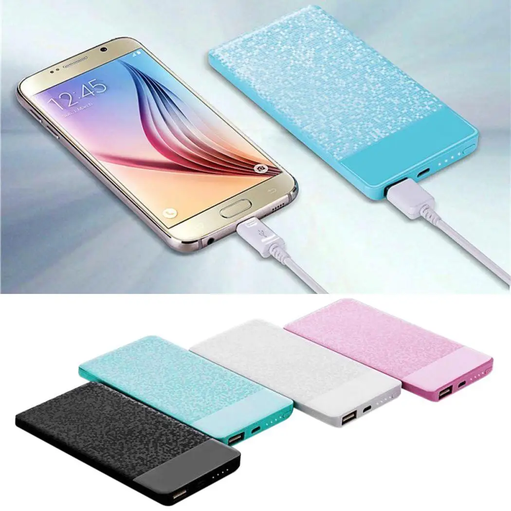 Тонкое зарядное устройство для передачи данных USB 3000 мАч кабель зарядки ABS
