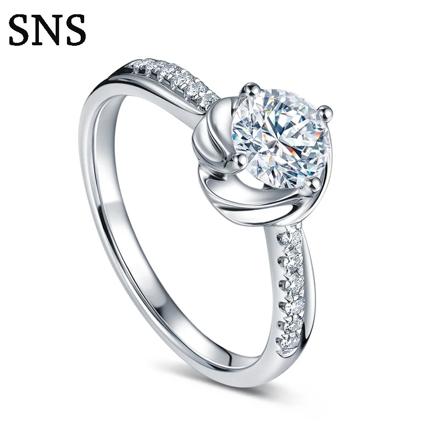 

Twist Style Natural Diamond Engagement Ring 0.3carat Ring Solitaire with Accents Fine Jewelry 14k White Gold for Women's