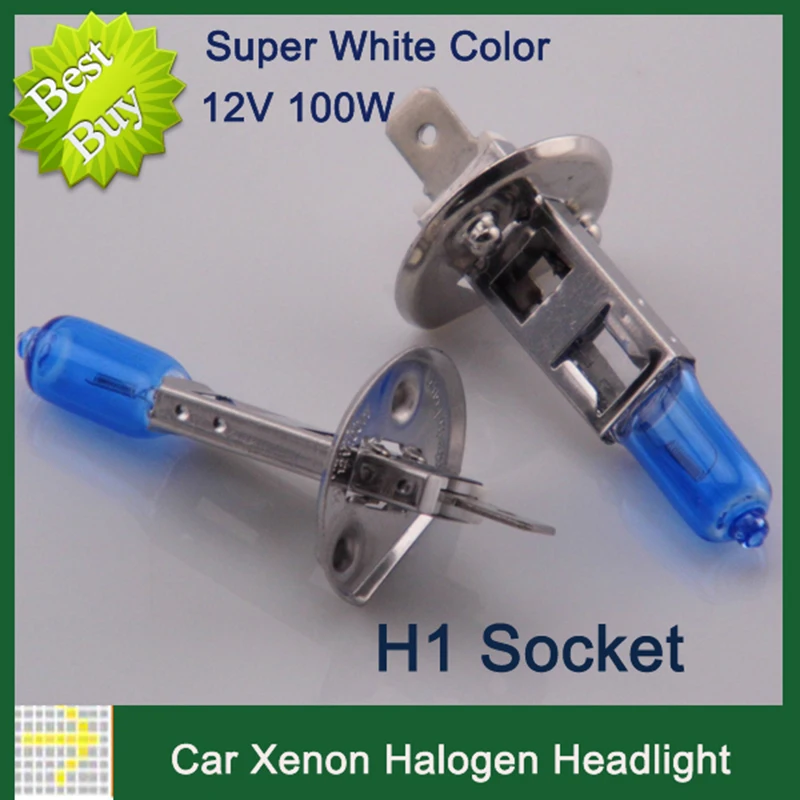 

10pcs H1 100w Car Xenon Halogen Bulb HeadLight Car Light Source 4300K 12V Headlamp Parking Daytime Lamp Automobiles Accessories