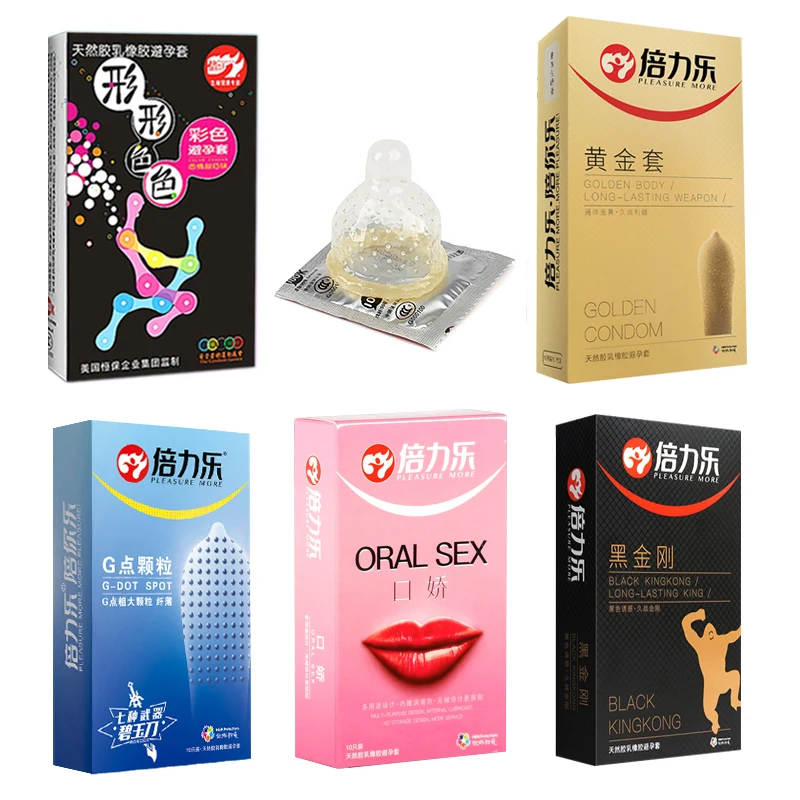 10 Pcs/Lot 7 Options High Quality Natural Latex Condoms Penis Sleeve
