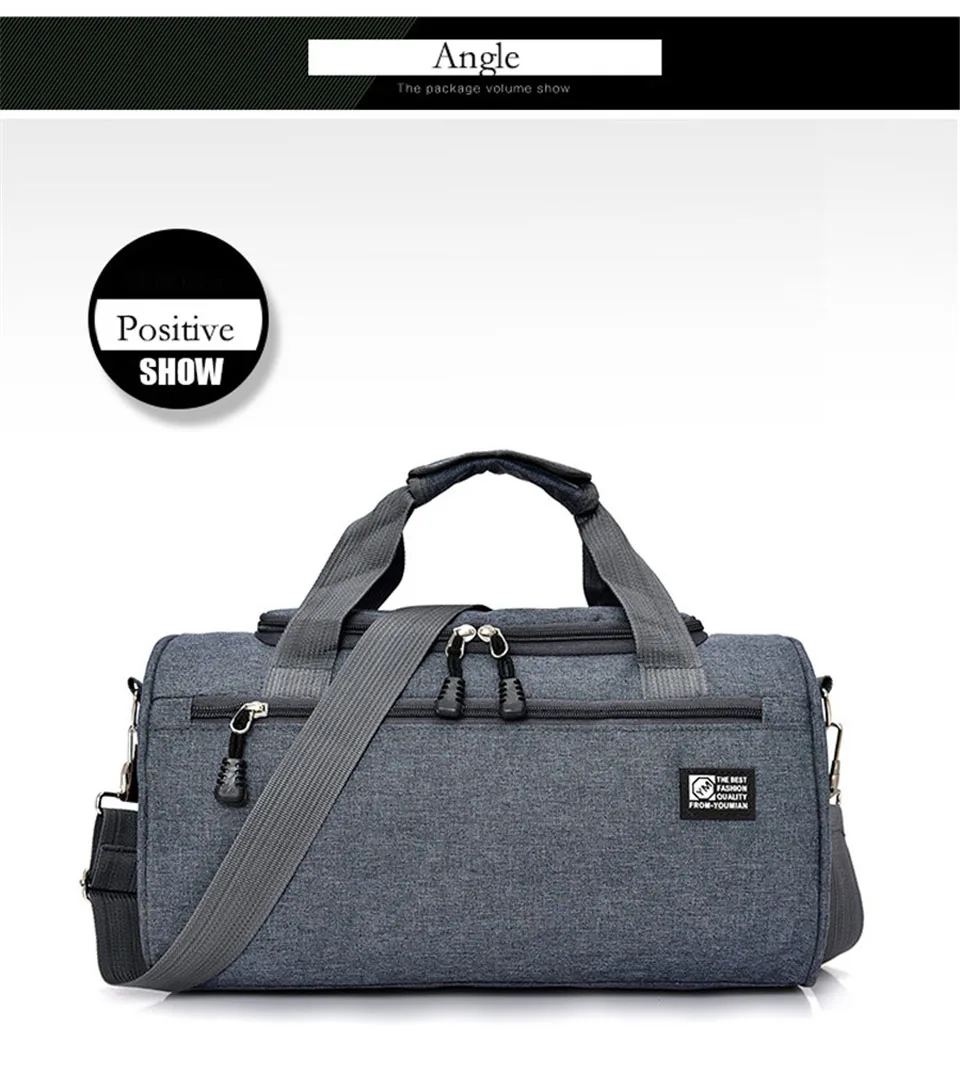 Bolsa de viagem fitness unissex, sacola de