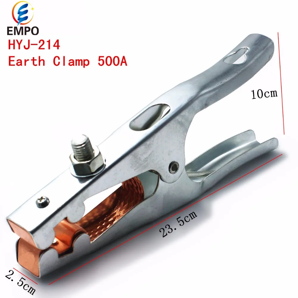 Safety Brass material Welding Steel Ground Clamp Earth Clamp 500A Used